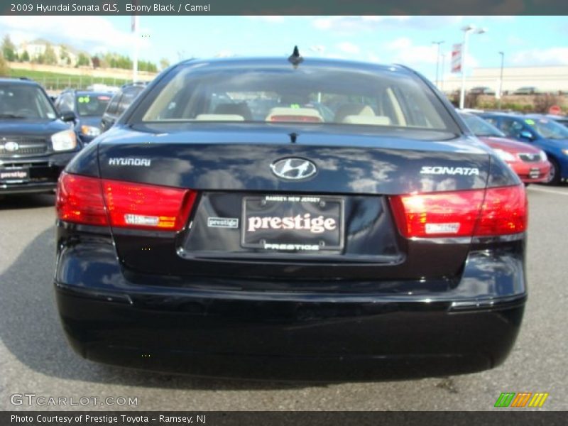 Ebony Black / Camel 2009 Hyundai Sonata GLS