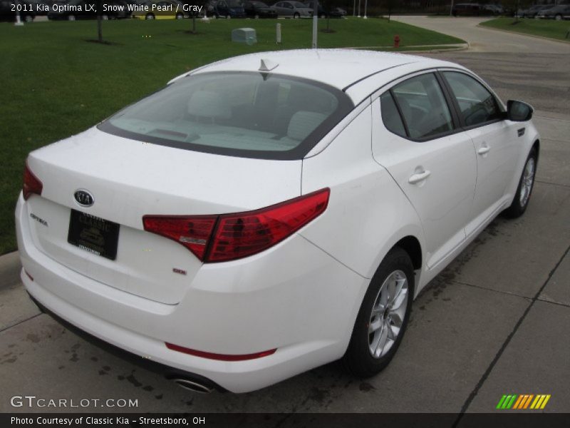 Snow White Pearl / Gray 2011 Kia Optima LX