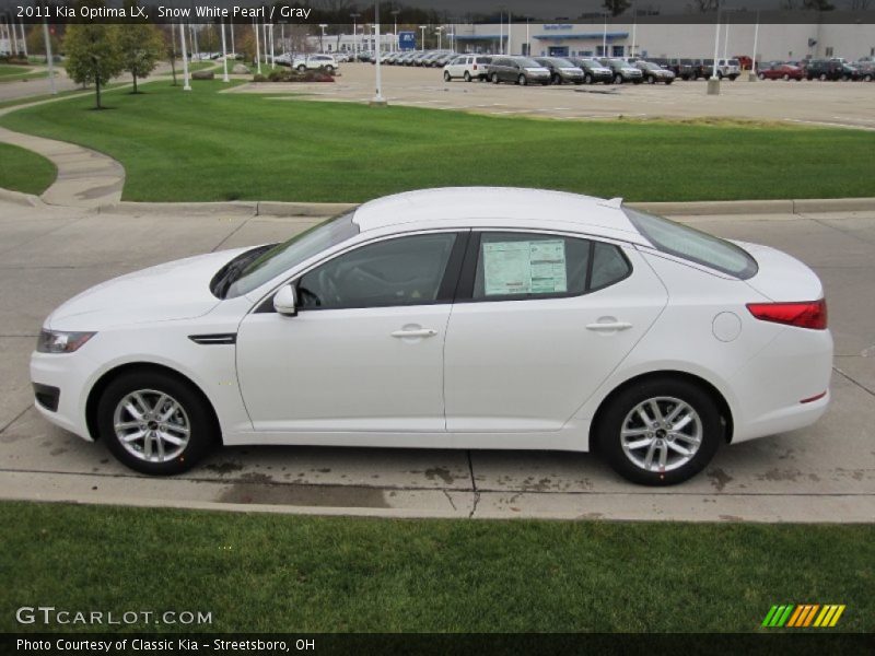 Snow White Pearl / Gray 2011 Kia Optima LX
