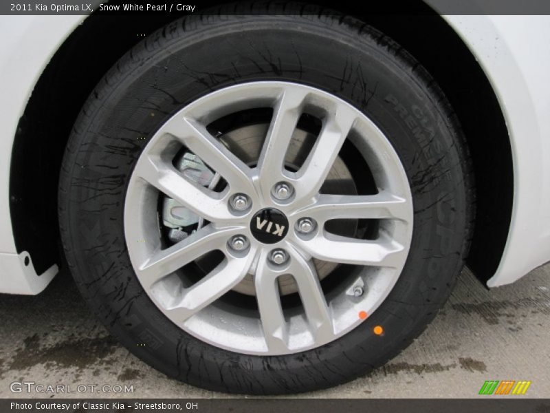 Snow White Pearl / Gray 2011 Kia Optima LX