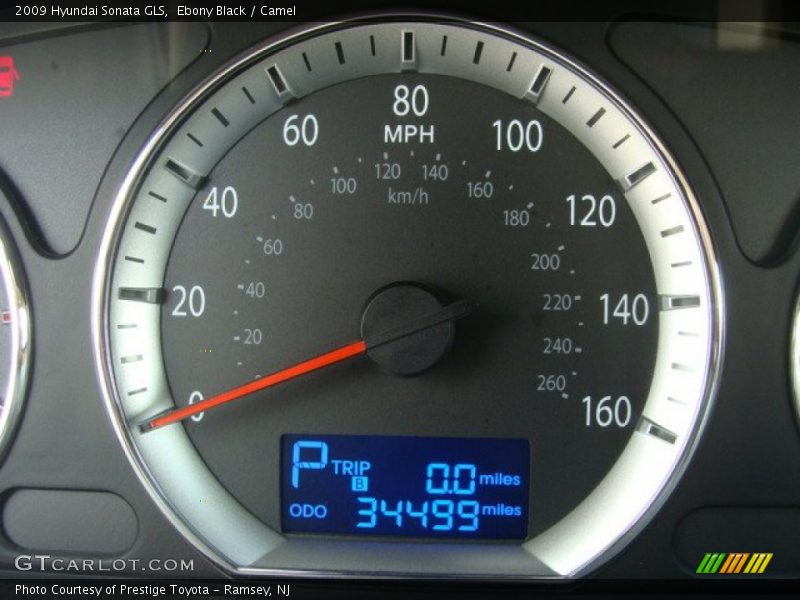 Ebony Black / Camel 2009 Hyundai Sonata GLS