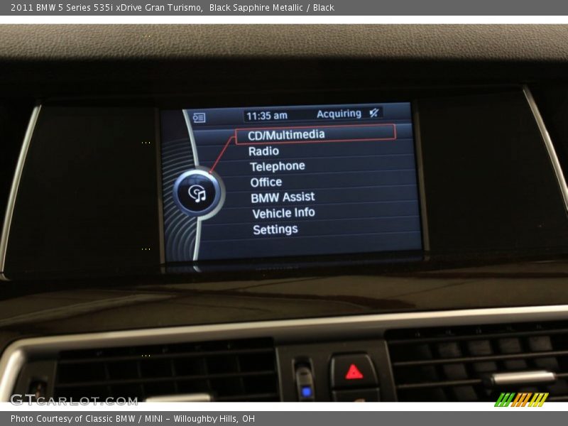 Black Sapphire Metallic / Black 2011 BMW 5 Series 535i xDrive Gran Turismo