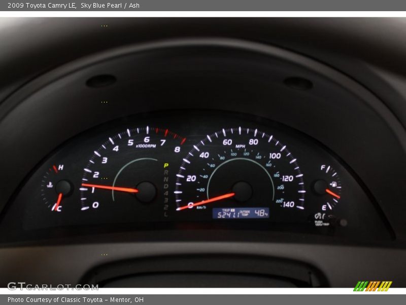 Sky Blue Pearl / Ash 2009 Toyota Camry LE