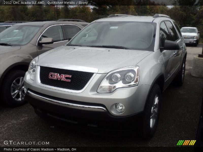 Quicksilver Metallic / Ebony 2012 GMC Acadia SLE AWD