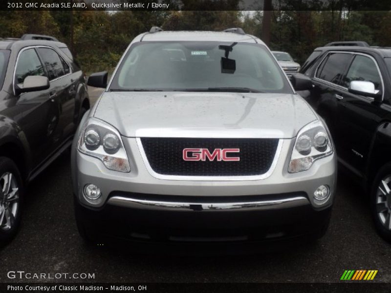 Quicksilver Metallic / Ebony 2012 GMC Acadia SLE AWD