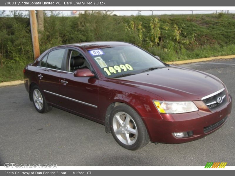 Dark Cherry Red / Black 2008 Hyundai Sonata Limited V6