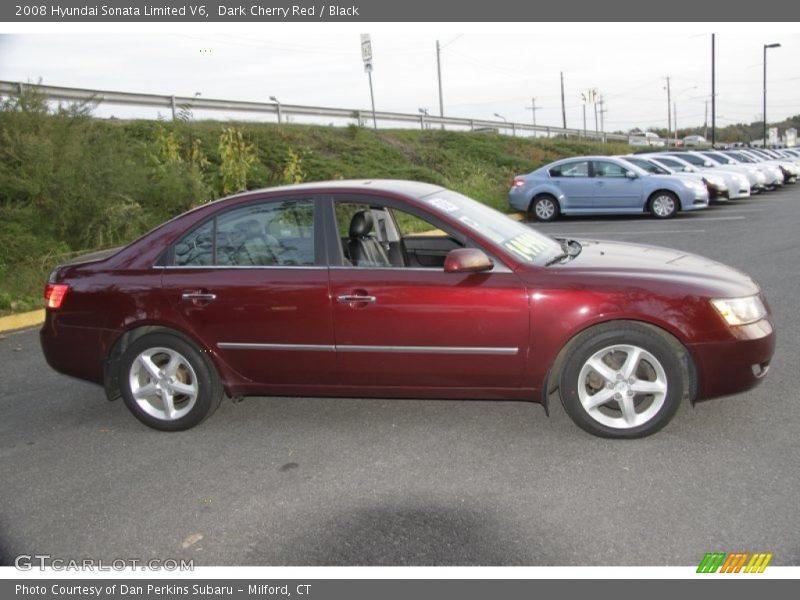 Dark Cherry Red / Black 2008 Hyundai Sonata Limited V6