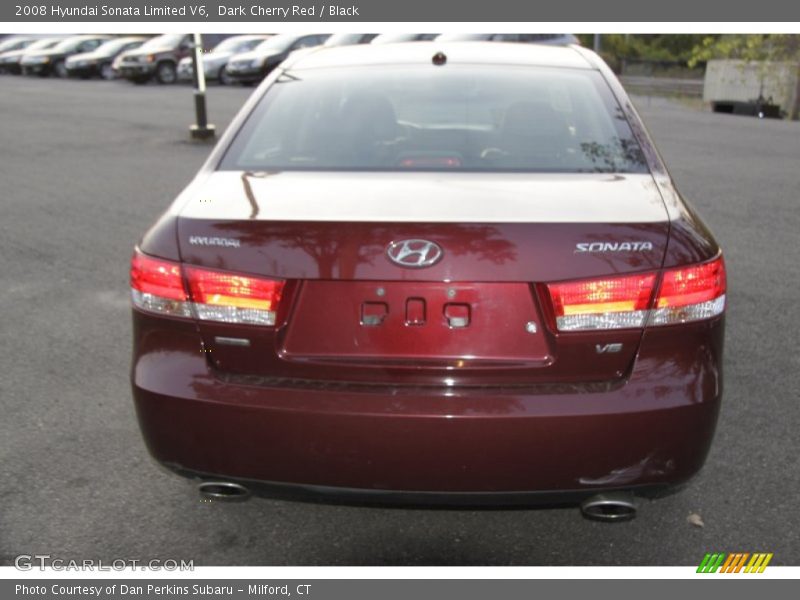 Dark Cherry Red / Black 2008 Hyundai Sonata Limited V6