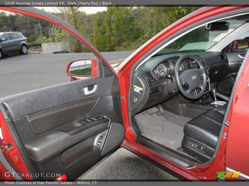Dark Cherry Red / Black 2008 Hyundai Sonata Limited V6