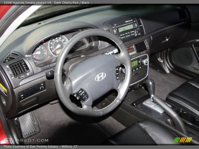 Dark Cherry Red / Black 2008 Hyundai Sonata Limited V6