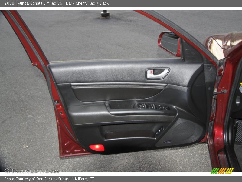 Dark Cherry Red / Black 2008 Hyundai Sonata Limited V6