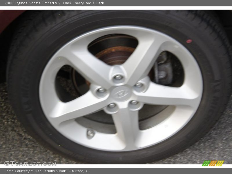 Dark Cherry Red / Black 2008 Hyundai Sonata Limited V6