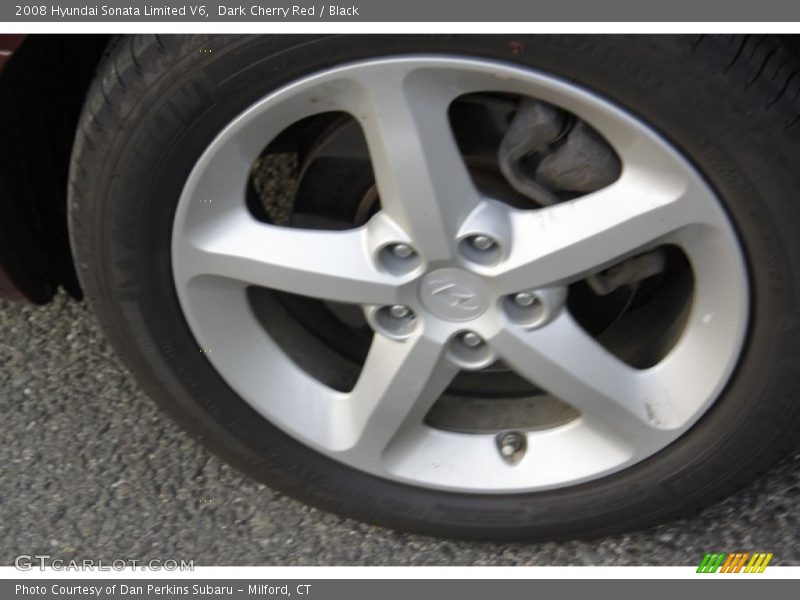 Dark Cherry Red / Black 2008 Hyundai Sonata Limited V6