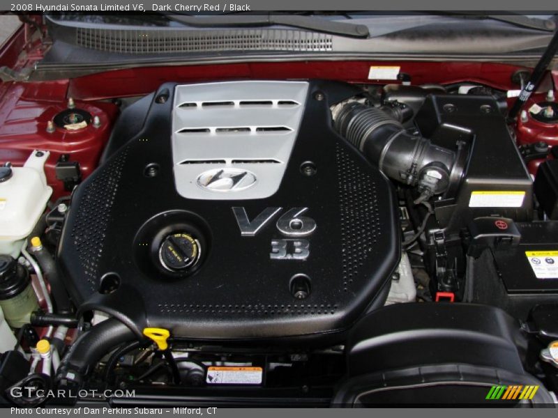 Dark Cherry Red / Black 2008 Hyundai Sonata Limited V6