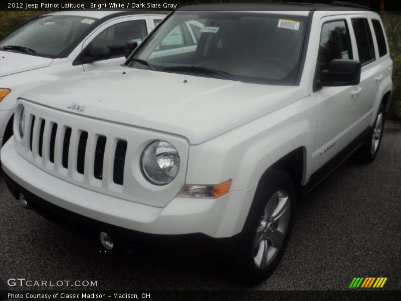 Bright White / Dark Slate Gray 2012 Jeep Patriot Latitude