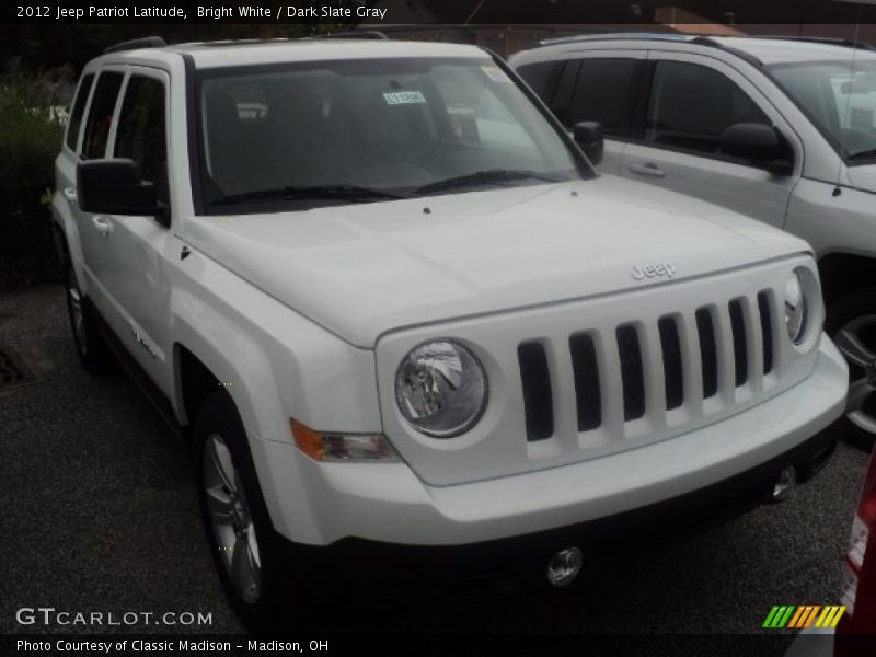 Bright White / Dark Slate Gray 2012 Jeep Patriot Latitude