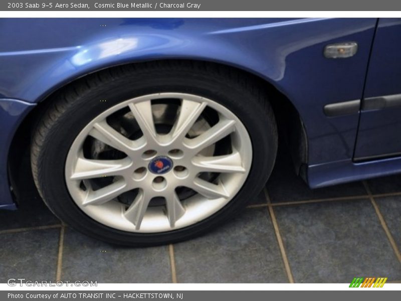 Cosmic Blue Metallic / Charcoal Gray 2003 Saab 9-5 Aero Sedan