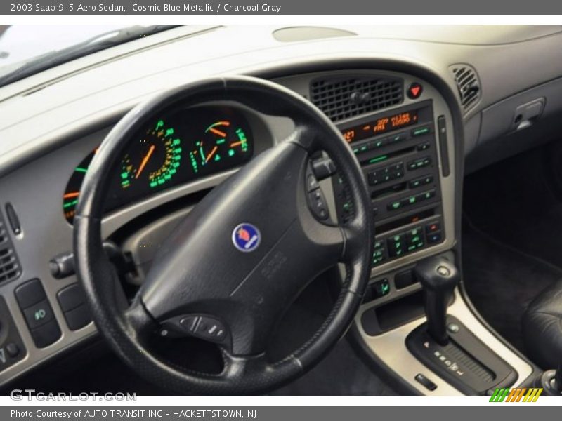 Cosmic Blue Metallic / Charcoal Gray 2003 Saab 9-5 Aero Sedan
