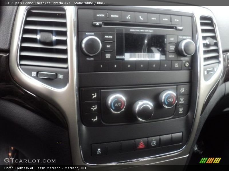 Stone White / Black 2012 Jeep Grand Cherokee Laredo 4x4