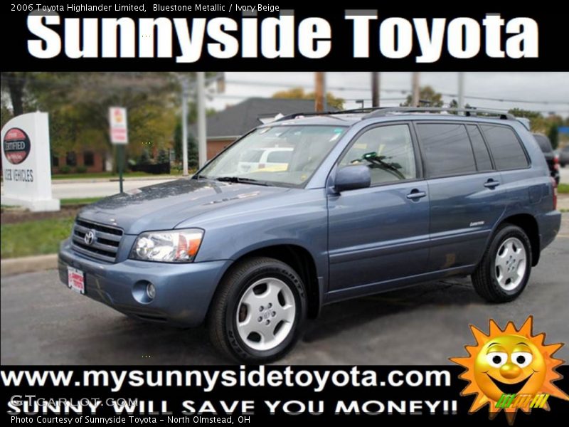 Bluestone Metallic / Ivory Beige 2006 Toyota Highlander Limited