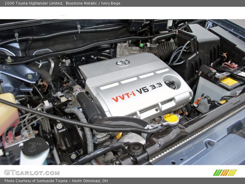 Bluestone Metallic / Ivory Beige 2006 Toyota Highlander Limited