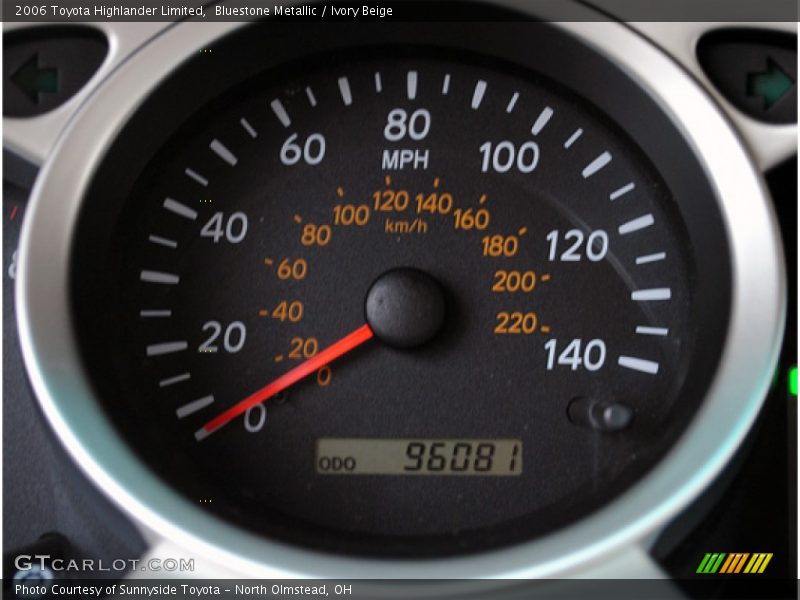 Bluestone Metallic / Ivory Beige 2006 Toyota Highlander Limited
