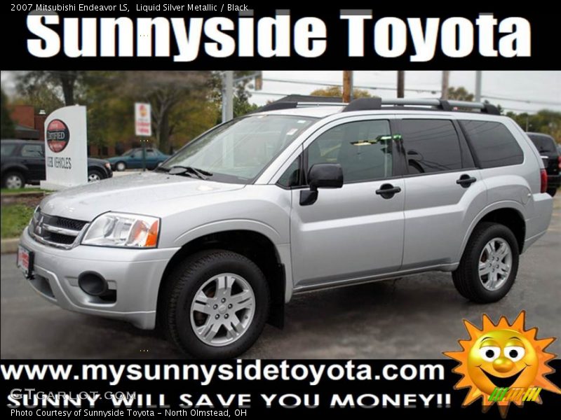 Liquid Silver Metallic / Black 2007 Mitsubishi Endeavor LS