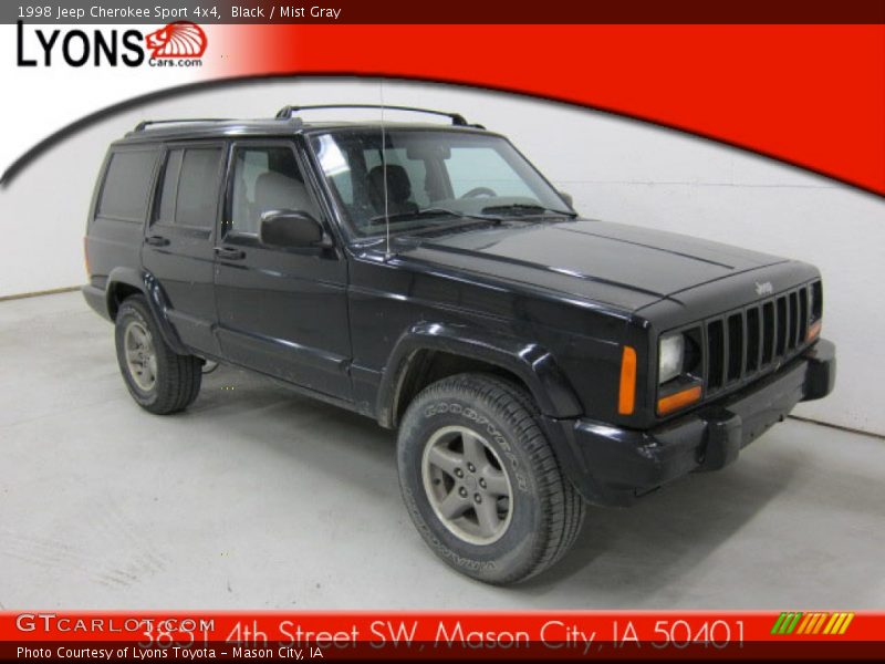 Black / Mist Gray 1998 Jeep Cherokee Sport 4x4