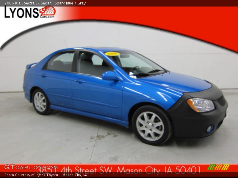 Spark Blue / Gray 2006 Kia Spectra SX Sedan
