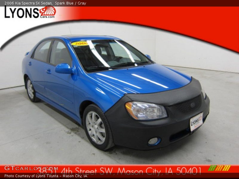 Spark Blue / Gray 2006 Kia Spectra SX Sedan
