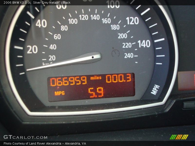 Silver Grey Metallic / Black 2006 BMW X3 3.0i