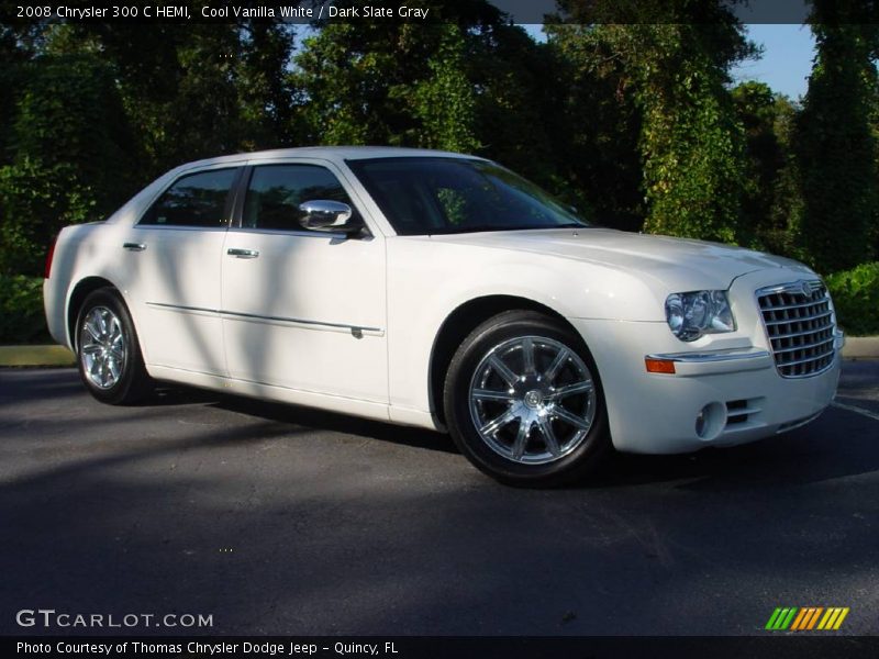 Cool Vanilla White / Dark Slate Gray 2008 Chrysler 300 C HEMI
