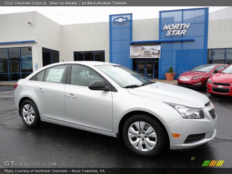 Silver Ice Metallic / Jet Black/Medium Titanium 2012 Chevrolet Cruze LS