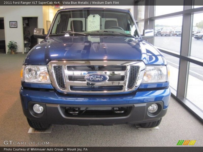 Vista Blue Metallic / Medium Dark Flint 2011 Ford Ranger XLT SuperCab 4x4