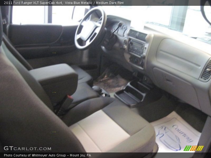 Vista Blue Metallic / Medium Dark Flint 2011 Ford Ranger XLT SuperCab 4x4