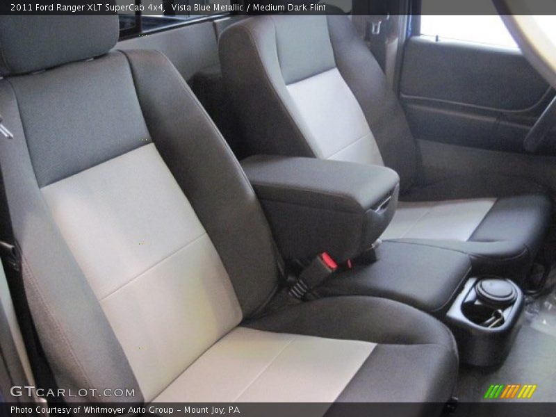 Vista Blue Metallic / Medium Dark Flint 2011 Ford Ranger XLT SuperCab 4x4