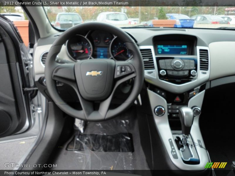 Silver Ice Metallic / Jet Black/Medium Titanium 2012 Chevrolet Cruze LS
