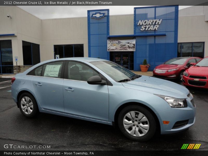 Ice Blue Metallic / Jet Black/Medium Titanium 2012 Chevrolet Cruze LS