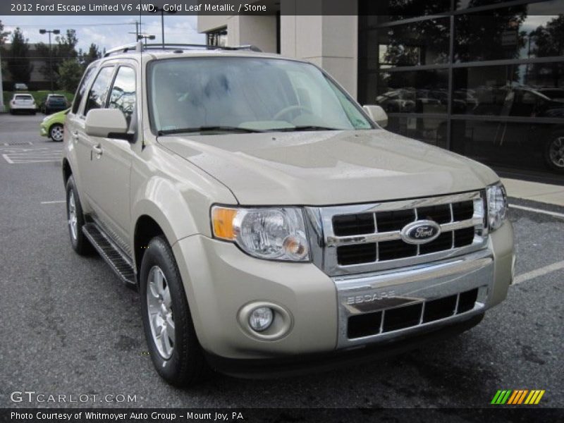 Gold Leaf Metallic / Stone 2012 Ford Escape Limited V6 4WD