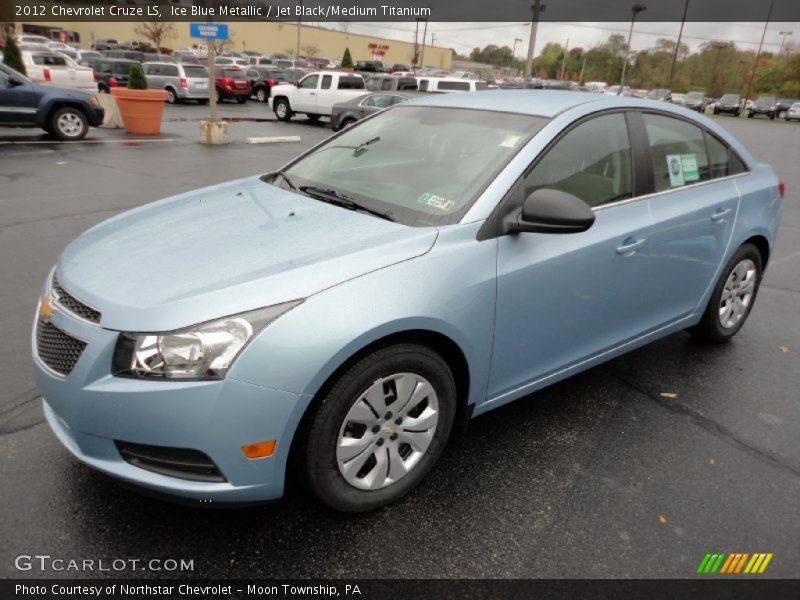 Ice Blue Metallic / Jet Black/Medium Titanium 2012 Chevrolet Cruze LS
