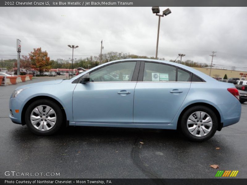 Ice Blue Metallic / Jet Black/Medium Titanium 2012 Chevrolet Cruze LS