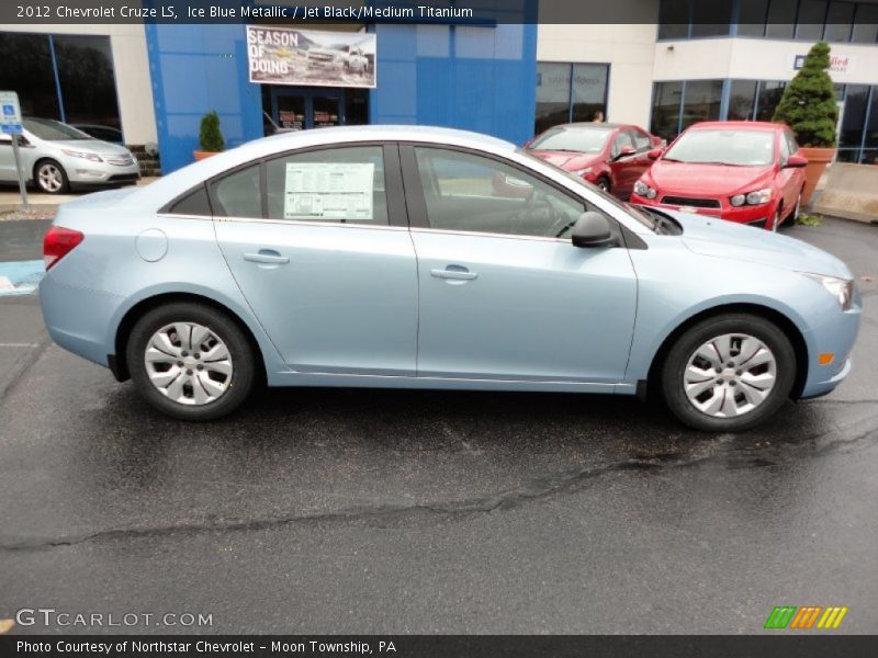Ice Blue Metallic / Jet Black/Medium Titanium 2012 Chevrolet Cruze LS