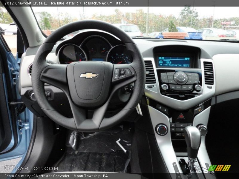 Ice Blue Metallic / Jet Black/Medium Titanium 2012 Chevrolet Cruze LS