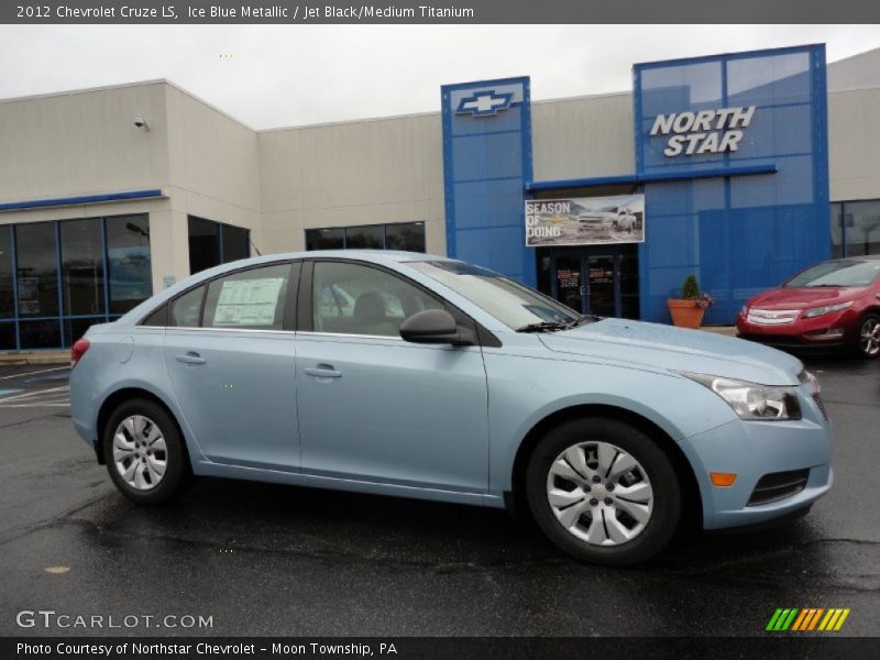 Ice Blue Metallic / Jet Black/Medium Titanium 2012 Chevrolet Cruze LS