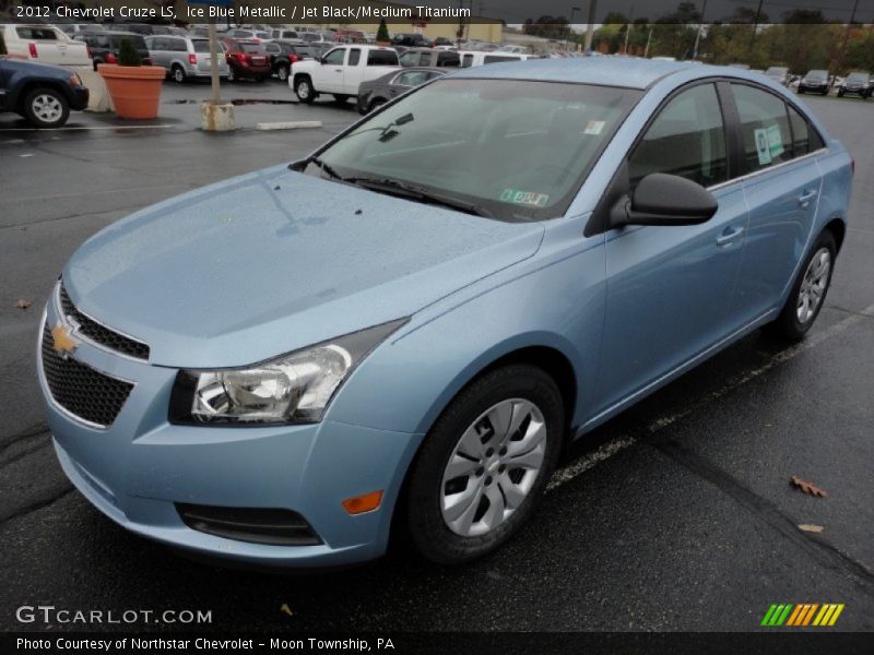 Ice Blue Metallic / Jet Black/Medium Titanium 2012 Chevrolet Cruze LS