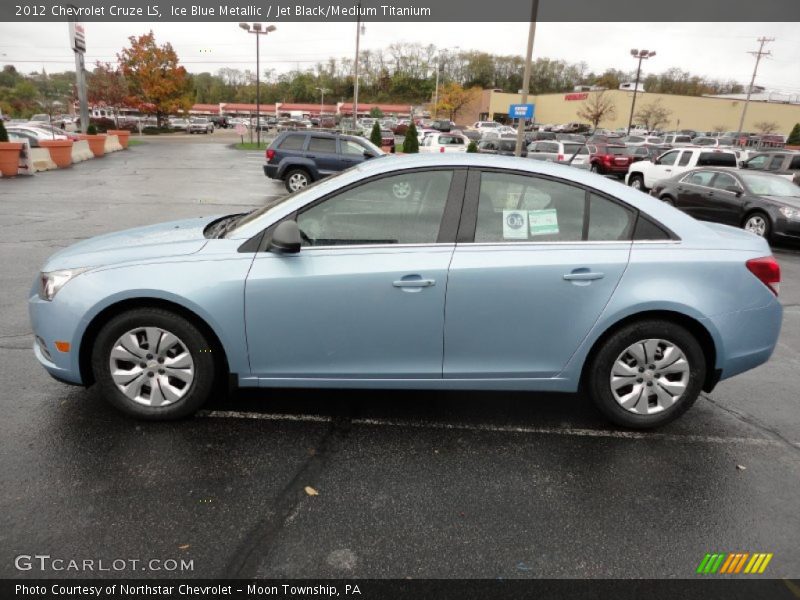 Ice Blue Metallic / Jet Black/Medium Titanium 2012 Chevrolet Cruze LS