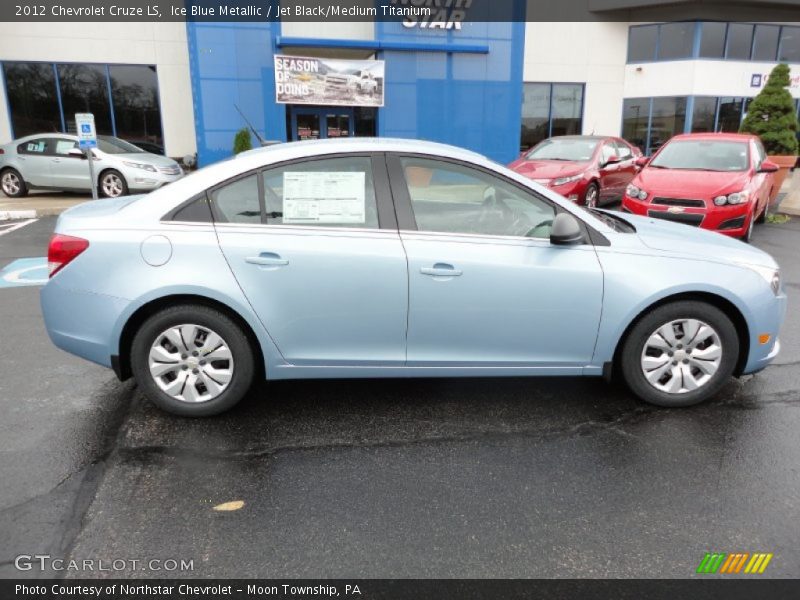 Ice Blue Metallic / Jet Black/Medium Titanium 2012 Chevrolet Cruze LS