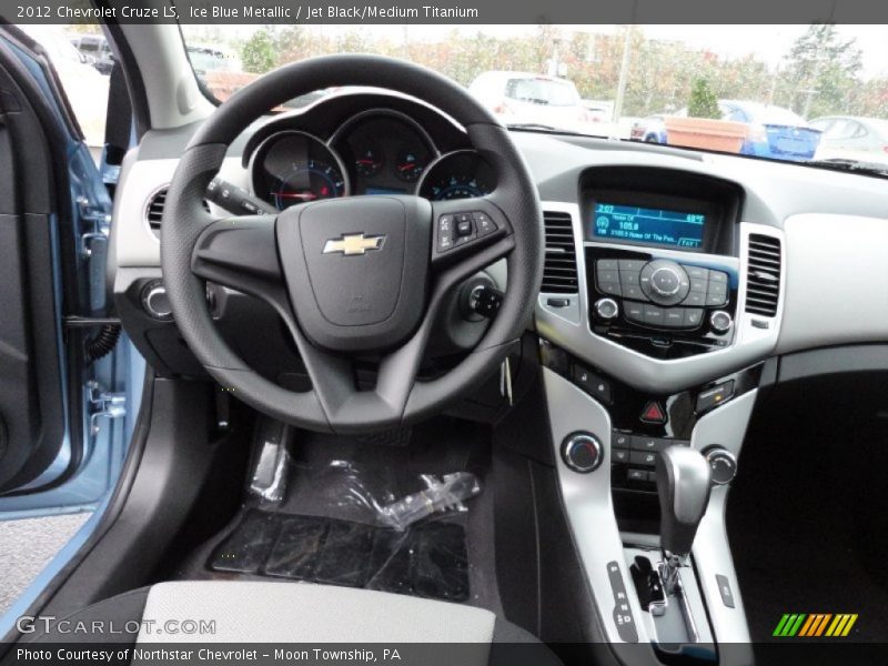 Ice Blue Metallic / Jet Black/Medium Titanium 2012 Chevrolet Cruze LS
