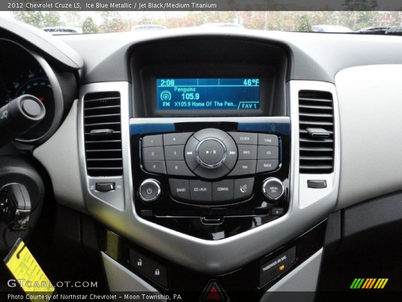 Ice Blue Metallic / Jet Black/Medium Titanium 2012 Chevrolet Cruze LS