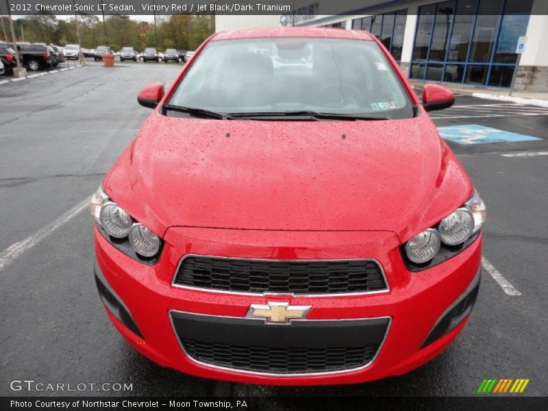 Victory Red / Jet Black/Dark Titanium 2012 Chevrolet Sonic LT Sedan
